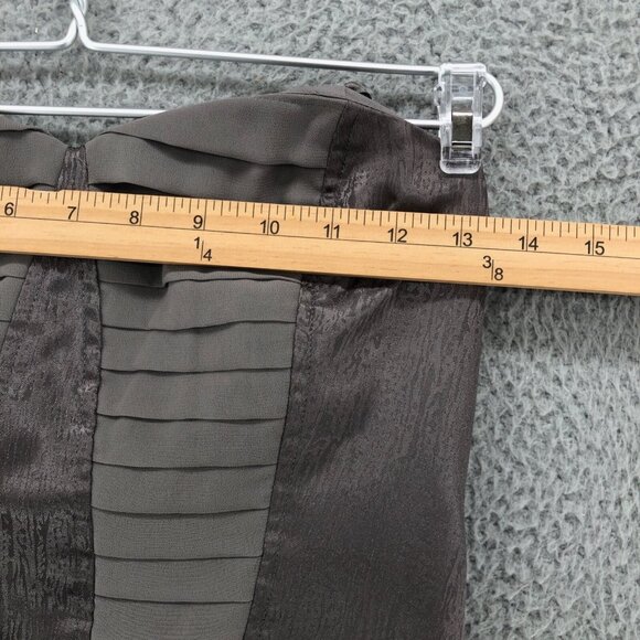 BCBGeneration Dress Womens Small Mini Gray Metallic Cocktail Corset Strapless - Picture 8 of 12